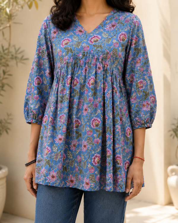 Blue Meadow Peplum
