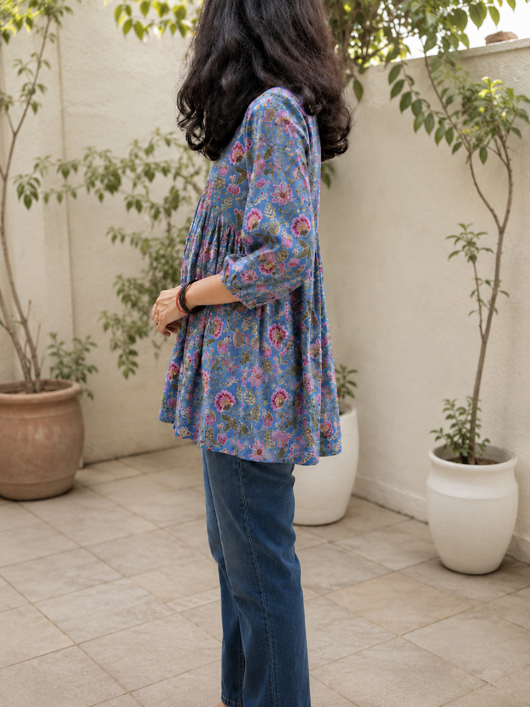 Blue Meadow Peplum