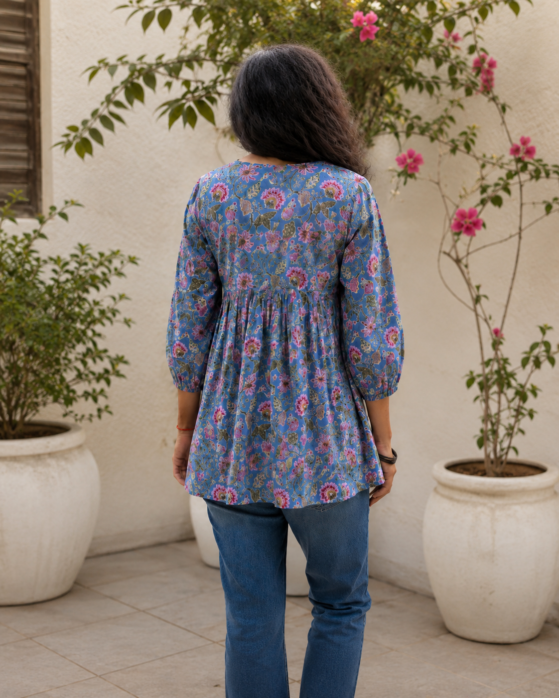 Blue Meadow Peplum