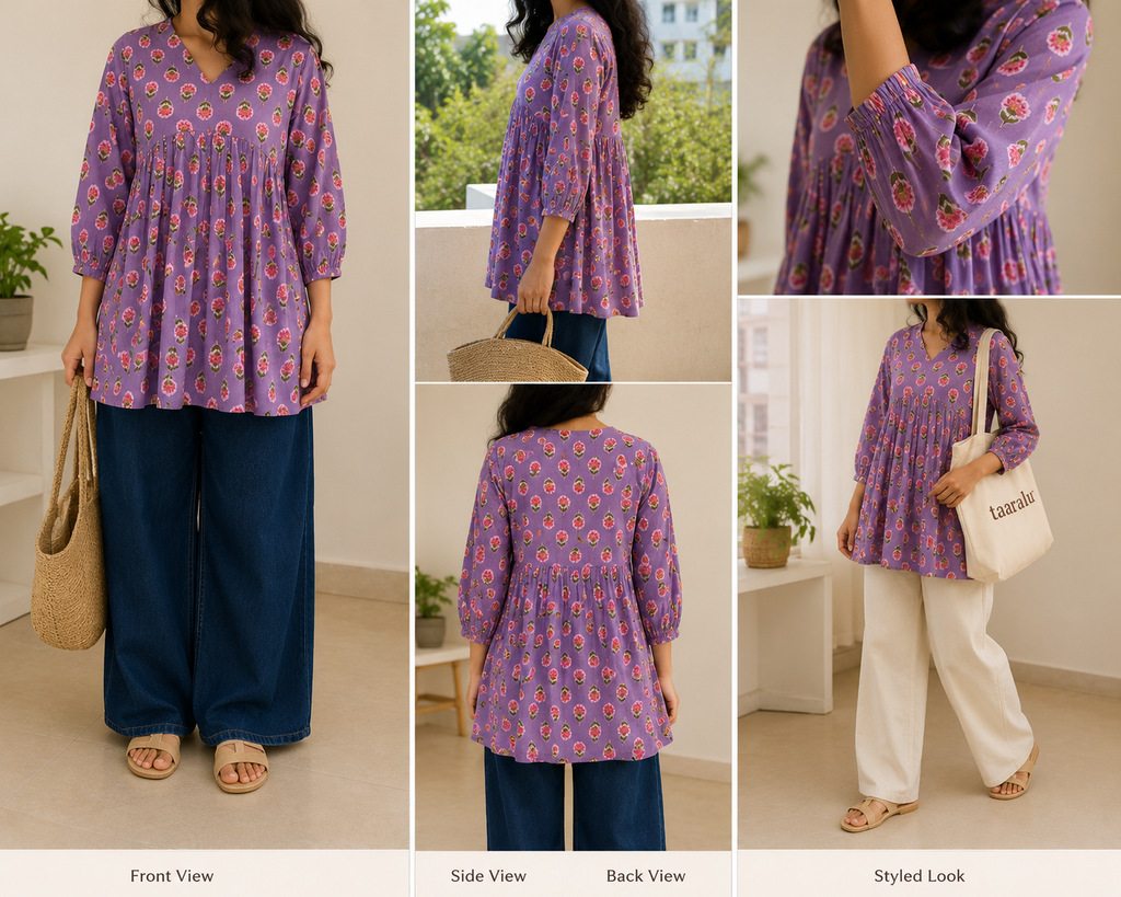 Soft Lilac Peplum