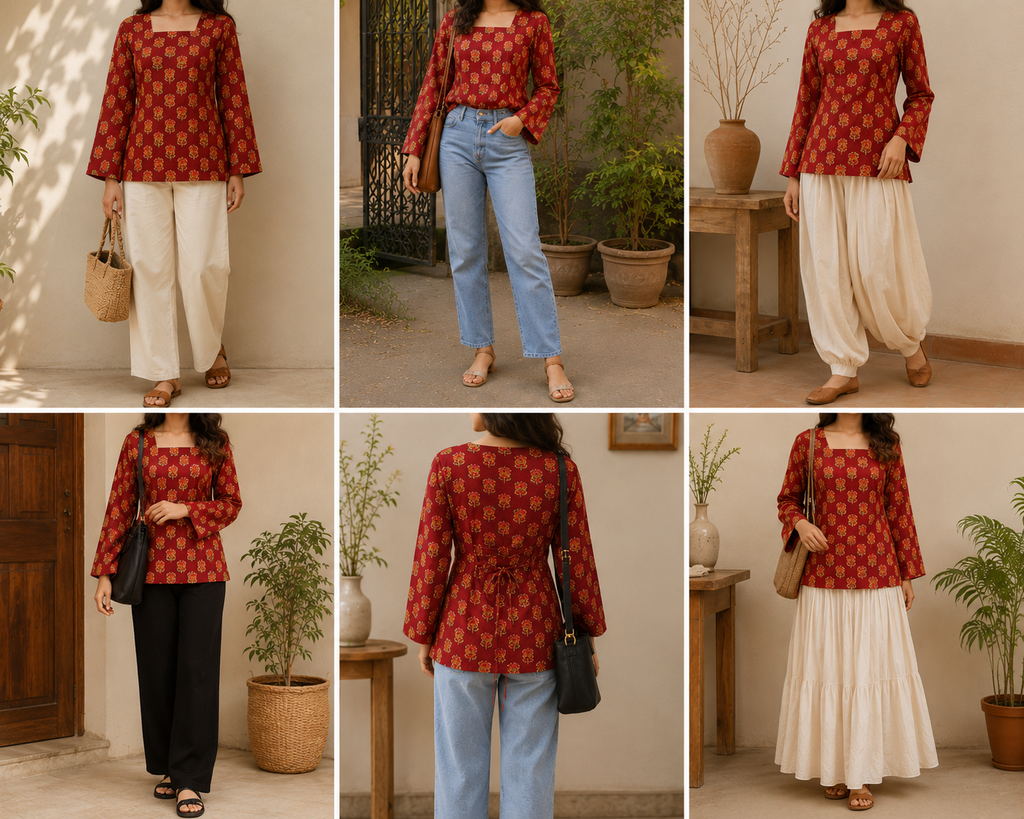 Rust Blossom Tunic