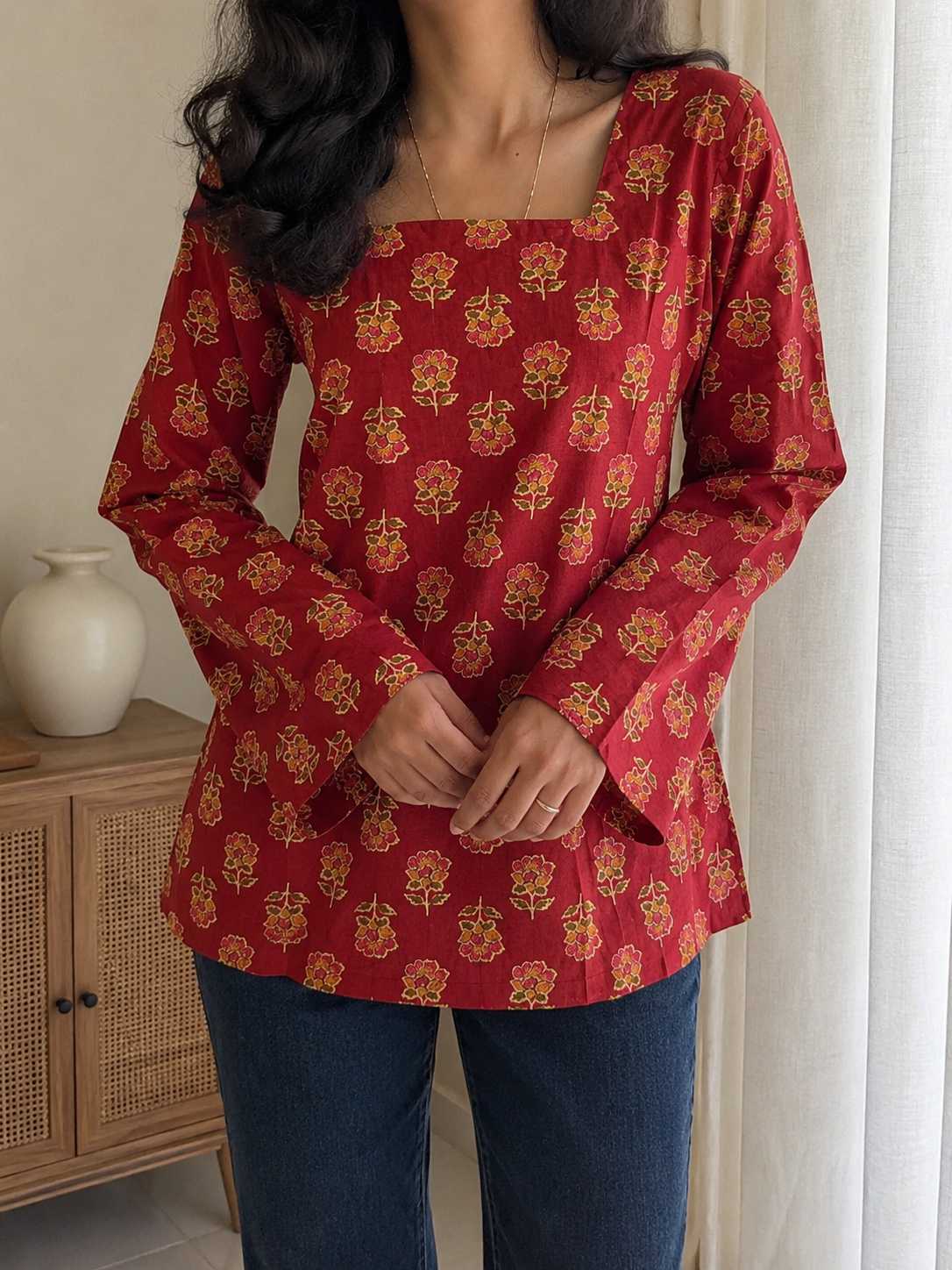 Rust Blossom Tunic